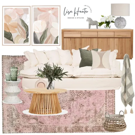 Modern Boho Living Room Interior Design Mood Board by Lisa Hunter Interiors on Style Sourcebook