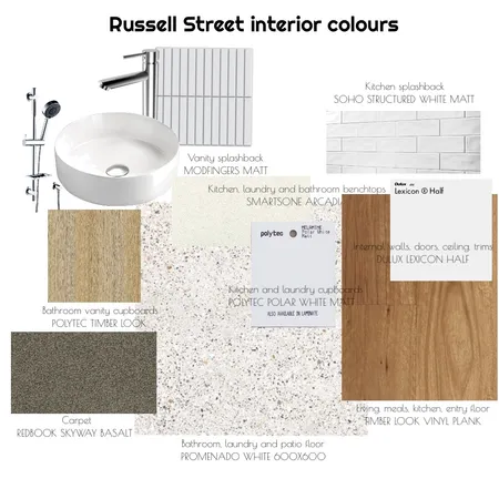 Russell st interior colours Interior Design Mood Board by Charrison on Style Sourcebook