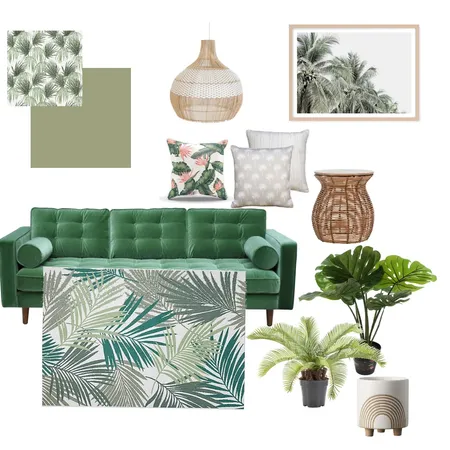 Tropical Living Room Interior Design Mood Board by Sarah_Lich on Style Sourcebook