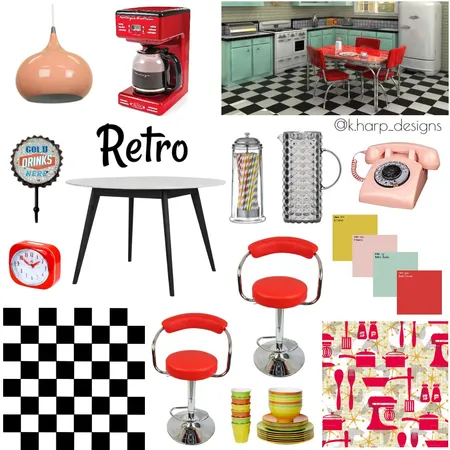 Retro Interior Design Mood Board by kaitharper on Style Sourcebook