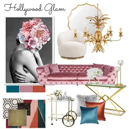 Hollywood Glam Interior Design Mood Board by Katelyn Scanlan on Style Sourcebook