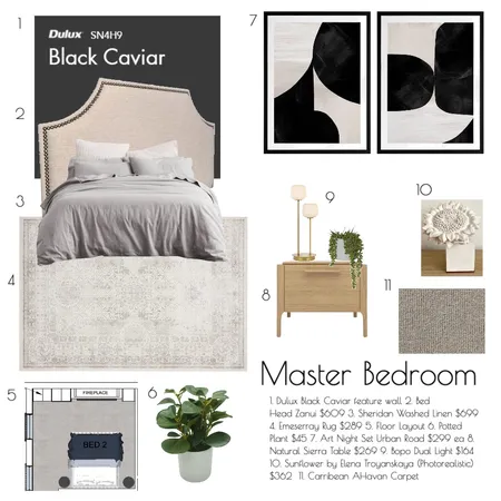 Master bedroom Interior Design Mood Board by Ceilidh on Style Sourcebook