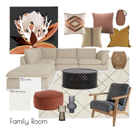 Family Room Interior Design Mood Board by uncommonelle on Style Sourcebook