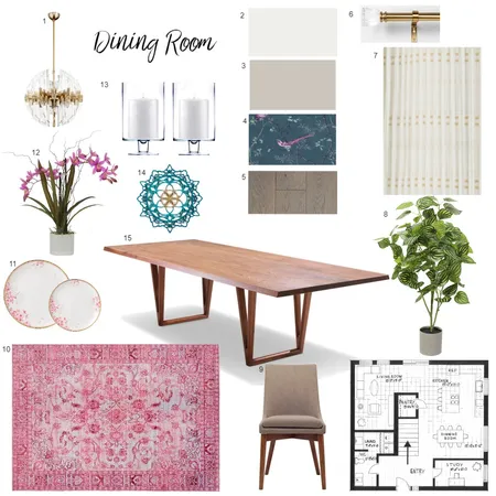 Sample board Assignment 9 - Dining room Interior Design Mood Board by Ralitsa on Style Sourcebook