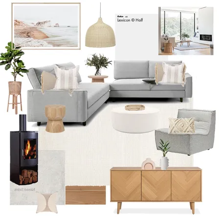 Earthy Coastal Living Room Interior Design Mood Board by Hails11 on Style Sourcebook
