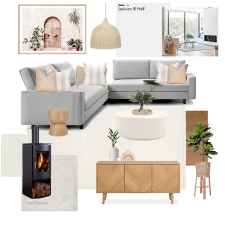 Earthy Coastal Living Room Interior Design Mood Board by Hails11 on Style Sourcebook