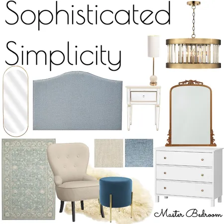 Sophisticated Simplicity Master Bedroom Interior Design Mood Board by RLInteriors on Style Sourcebook