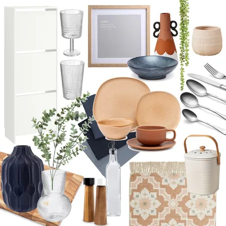 Angela - Landing & Kitchen Interior Design Mood Board by KUTATA Interior Styling on Style Sourcebook