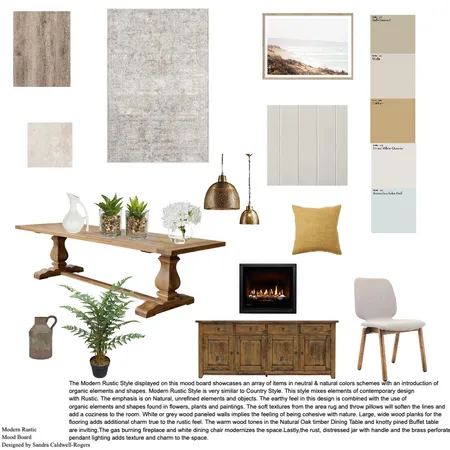 Modern Rustic Interior Design Mood Board by Sandra R Design Elements on Style Sourcebook