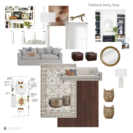 Renshaws living room with pattern richer rug Interior Design Mood Board by CSInteriors on Style Sourcebook