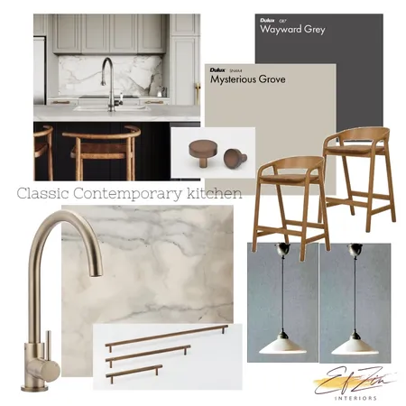 Contemporary classic Kitchen Interior Design Mood Board by EF ZIN Interiors on Style Sourcebook