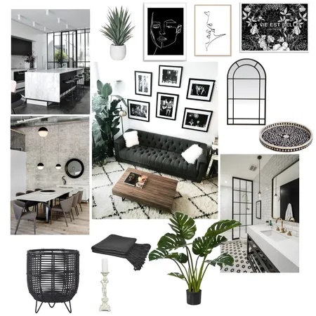 ACHROMATIC Interior Design Mood Board by chaneMari on Style Sourcebook