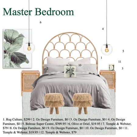 Master Bedroom Interior Design Mood Board by Bells & Co. Interiors on Style Sourcebook