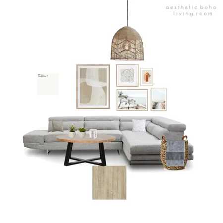 Aesthetic Boho Living Room Interior Design Mood Board by Mia Kate Designs on Style Sourcebook