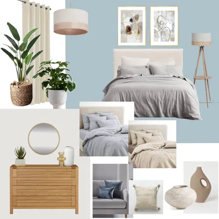 Calm bedroom Interior Design Mood Board by Home Interiors on Style Sourcebook