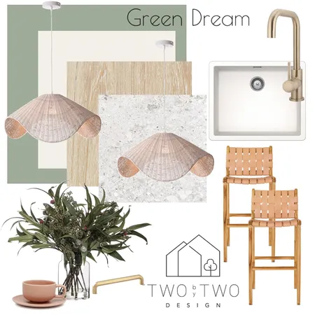 Green Kitchen Interior Design Mood Board by Two By Two Design on Style Sourcebook