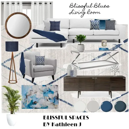 BLISSFUL BLUES Interior Design Mood Board by kathleen.jenkinson on Style Sourcebook