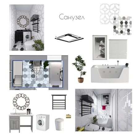 санузел Interior Design Mood Board by valynkina on Style Sourcebook