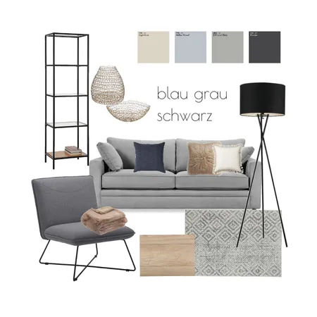 Wohnzimmer Schneider blau grau schwarz Interior Design Mood Board by RiederBeatrice on Style Sourcebook