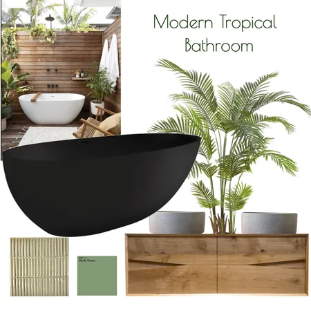 MODERN TROPICAL BATHROOM Interior Design Mood Board by NicoleGhirardelli on Style Sourcebook