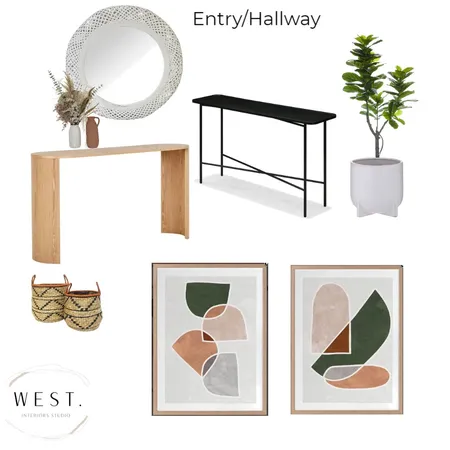 Yokine Hallway Interior Design Mood Board by WEST. Interiors Studio on Style Sourcebook