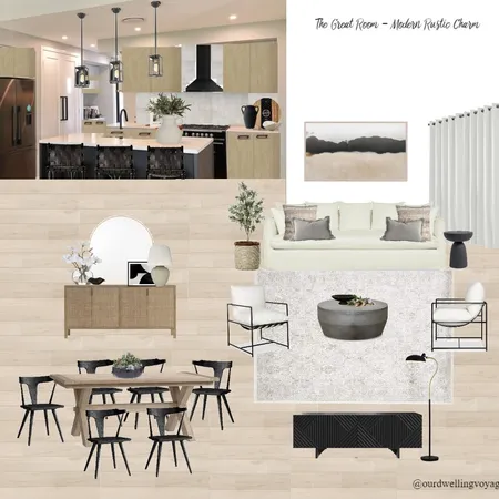 The Great Room - Modern Rustic Charm 1 Interior Design Mood Board by Casa Macadamia on Style Sourcebook