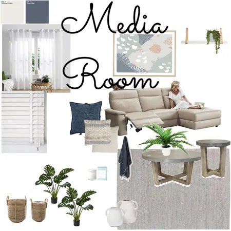 Casual Coastal Media Room Interior Design Mood Board by restyledinteriors on Style Sourcebook