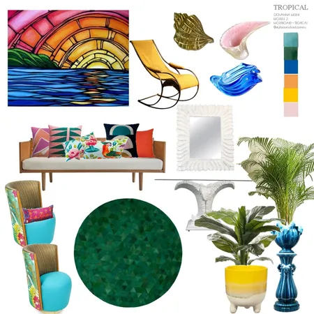 MODULE 3 - TROPICAL Interior Design Mood Board by Giannella on Style Sourcebook