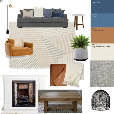 Living Room Warm neutrals plus blue v2 Interior Design Mood Board by emma_kate on Style Sourcebook