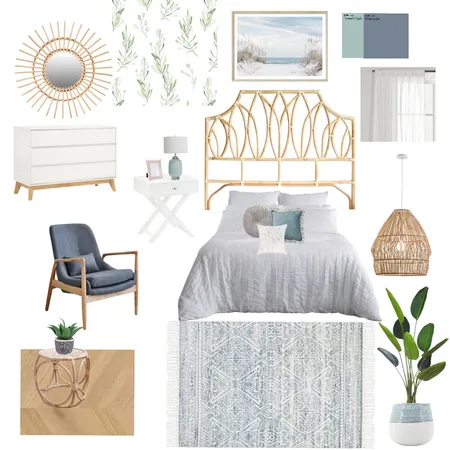 cozy Coastal Bedroom Interior Design Mood Board by Mikakal on Style Sourcebook