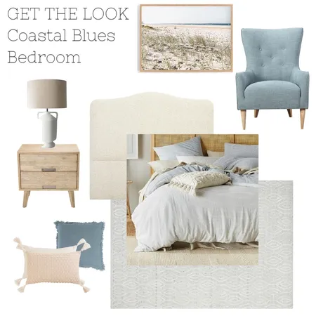 Coastal Blues Bedroom Interior Design Mood Board by The Ginger Stylist on Style Sourcebook