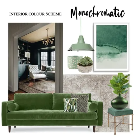 Monochromatic Interior Design Mood Board by jenleclair on Style Sourcebook