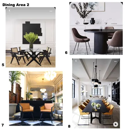 Dining Area 2 Interior Design Mood Board by Wildflower Property Styling on Style Sourcebook