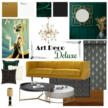 Art Deco Living Space Interior Design Mood Board by jovitapwilliams on Style Sourcebook