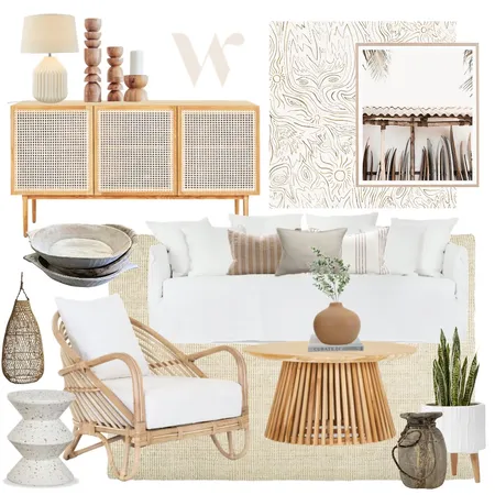 Ultimate Summer Escape Living Room Interior Design Mood Board by The Whole Room on Style Sourcebook