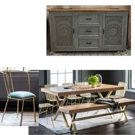 London Flat Dining Room Interior Design Mood Board by lizzyelsol on Style Sourcebook