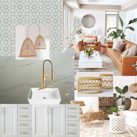 Wet Bar Teal Tiles Interior Design Mood Board by taylordeffibaugh on Style Sourcebook