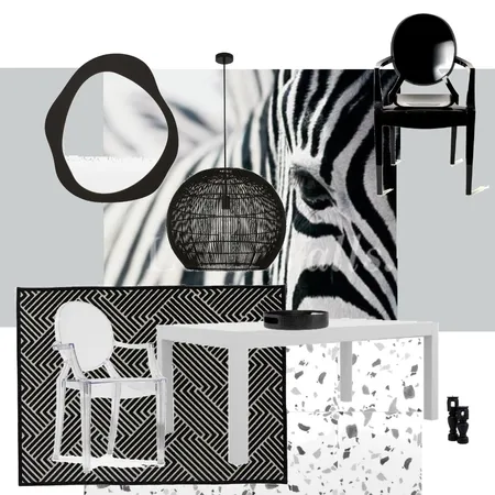 Dining Room Achromatic Interior Design Mood Board by ELEDA DESIGN Interiors on Style Sourcebook