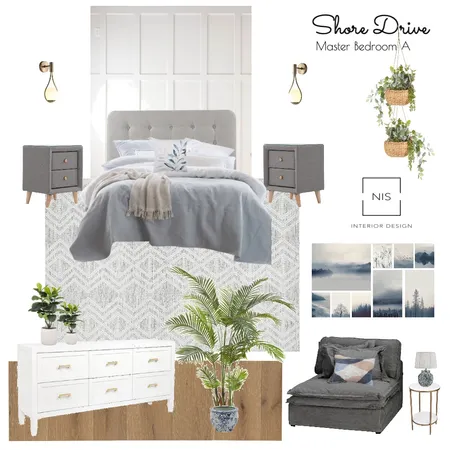 Shore Drive - Master Bedroom (option A) Interior Design Mood Board by Nis Interiors on Style Sourcebook