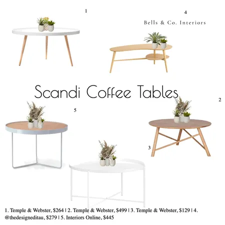 Scandi Coffee Tables Interior Design Mood Board by Bells & Co. Interiors on Style Sourcebook