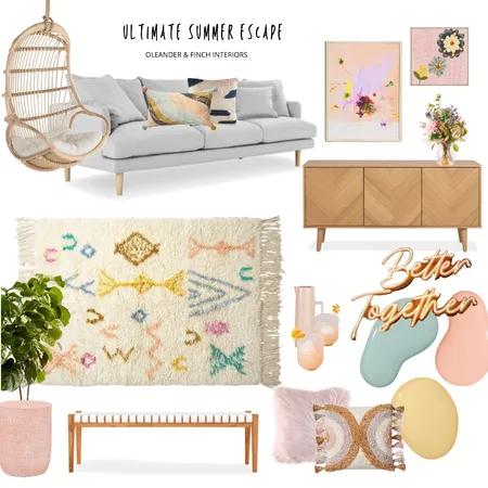 Summer Fun Interior Design Mood Board by Oleander & Finch Interiors on Style Sourcebook