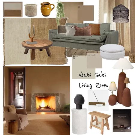 Wabi Sabi living room Interior Design Mood Board by ellieashton on Style Sourcebook