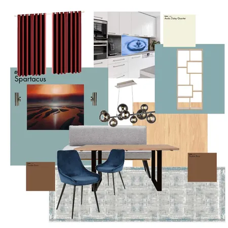 Kitchen blue-red Interior Design Mood Board by n_freestyle on Style Sourcebook