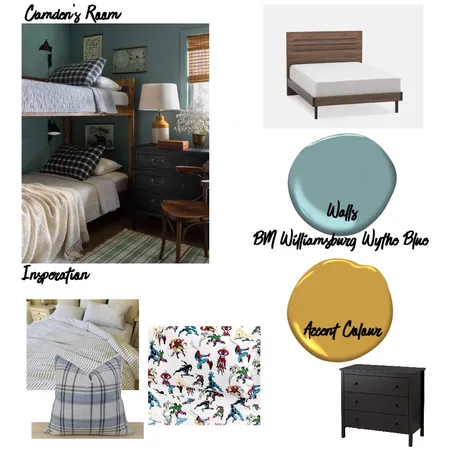 Camden's Bedroom Interior Design Mood Board by Lb Interiors on Style Sourcebook