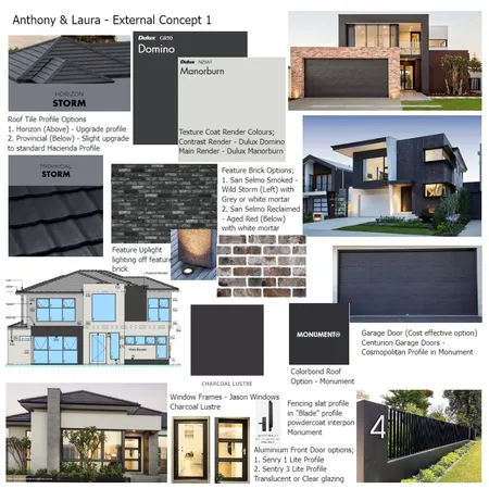 Anthony & Laura - External Concept 1 Interior Design Mood Board by klaudiamj on Style Sourcebook