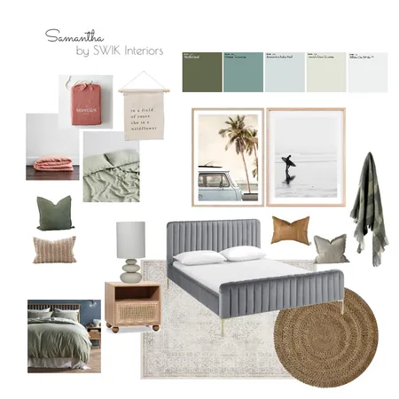 Samantha Bedroom Initial Ideas Interior Design Mood Board by Libby Edwards on Style Sourcebook