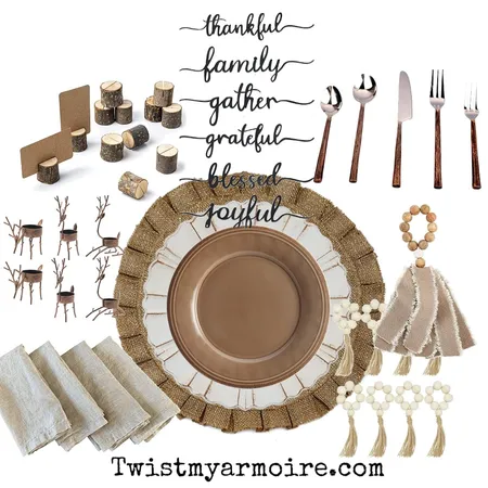 rustic placesetting Interior Design Mood Board by Twist My Armoire on Style Sourcebook