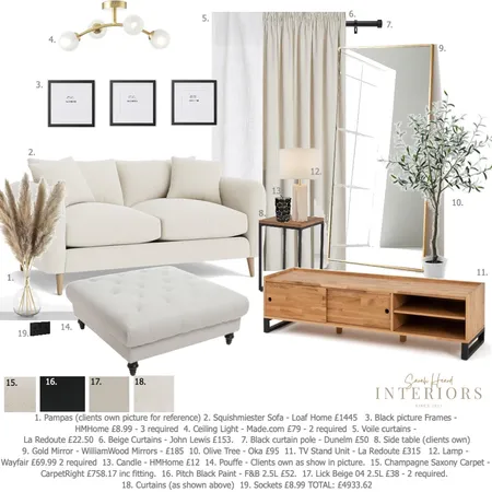 R Humphreys Living Room Interior Design Mood Board by sarahkheard on Style Sourcebook