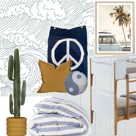 Boys Coastal Bedroom - Waves Interior Design Mood Board by THE ABODE COLLECTIVE on Style Sourcebook