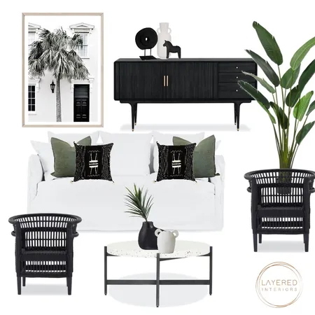 Monochromatic Living Room Interior Design Mood Board by Layered Interiors on Style Sourcebook